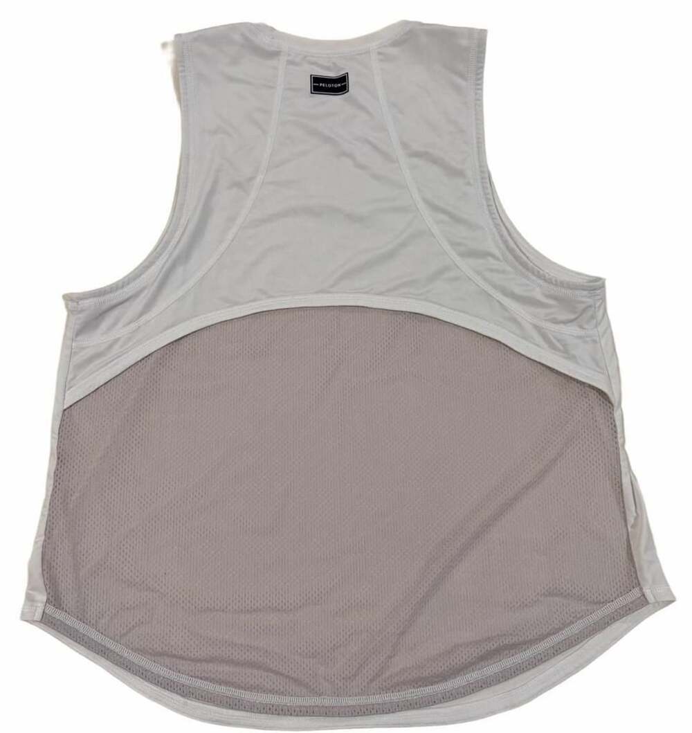 Peloton Womens M Distance Double Layer Mesh Back Tank Top White